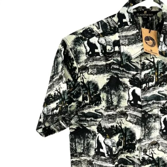 Black Mamba Men's Savana Printed Button Down Shirt - S - Picture 3 of 7
